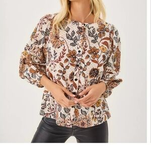 Lilly Pulitzer Haida Eyelet Top XL.  Color: Coconut Take Meowt. New